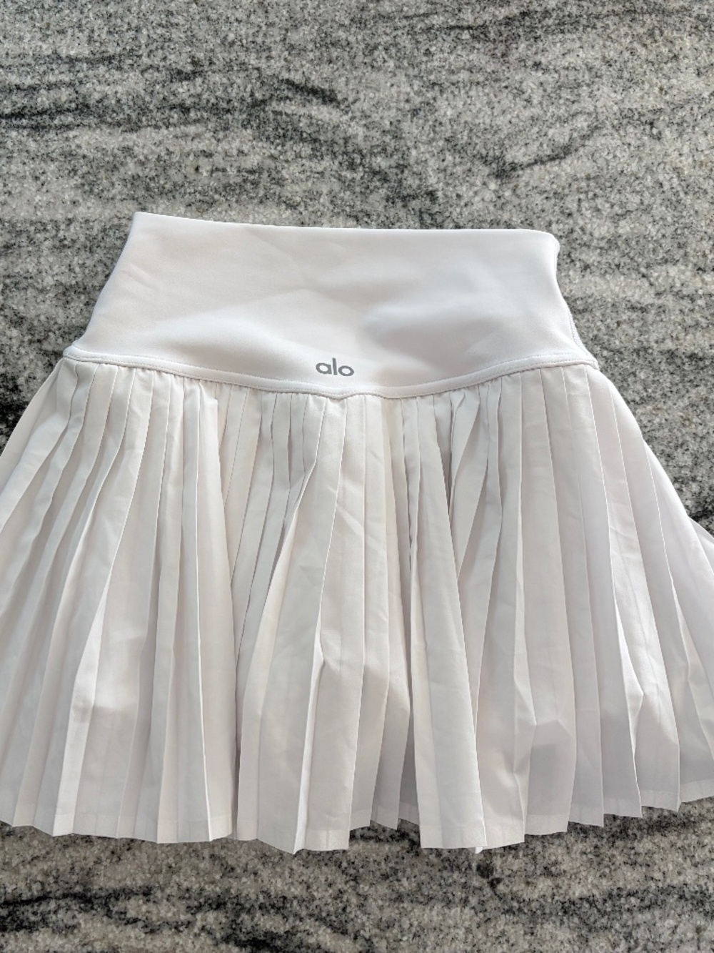 ALO WOMEN'S WHITE PLEATED TENNIS SKIRT XXS